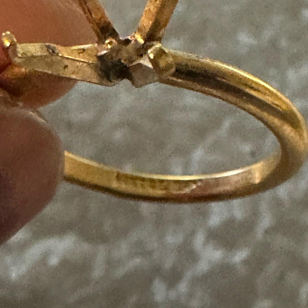 14k GP espo TYPO Vintage Gold Ring with missing stone - Picture 4 of 16